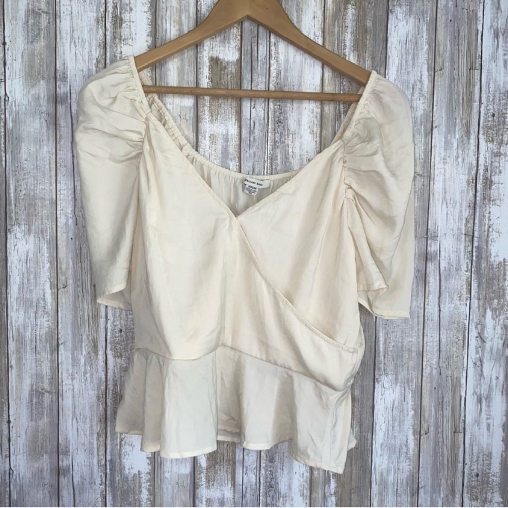 NWT American Eagle Cream Puff Sleeve Blouse - Picture 5 of 10